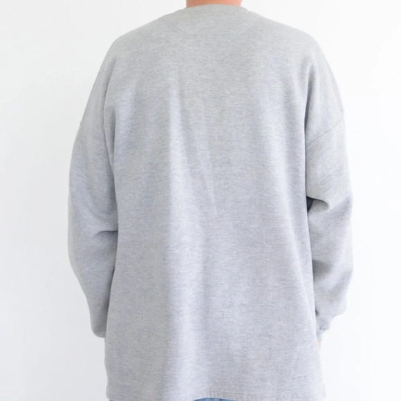 Vintage 90S Russell Athletic Gray Button Collar Crew Neck Size XL USA Made - Picture 2 of 9